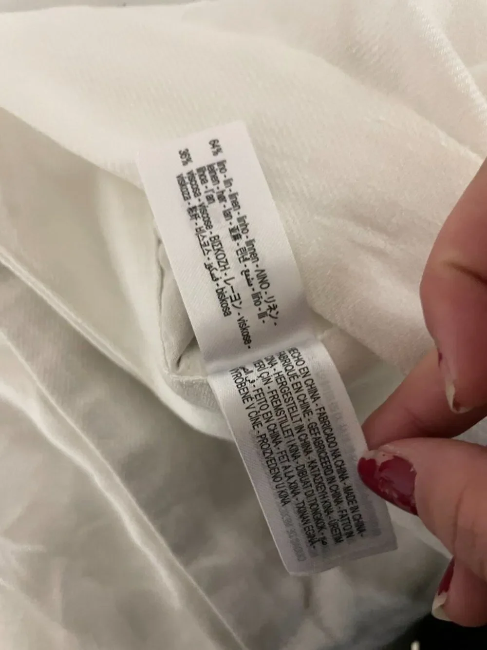 Zara Womens Trousers Pants XL High Waisted White Wide Leg Linen 3736/244 NWT